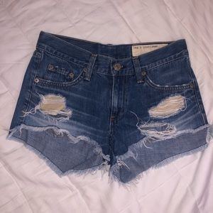 RAG AND BONE DISTRESSED SHORTS